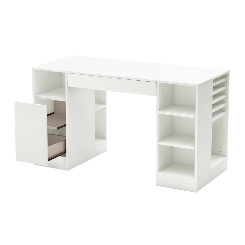 South Shore Crea Craft Table, Pure White. Picture 1