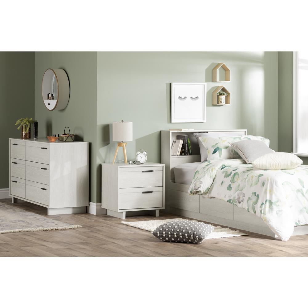 Fynn Bed and Headboard Set, Winter Oak. Picture 2