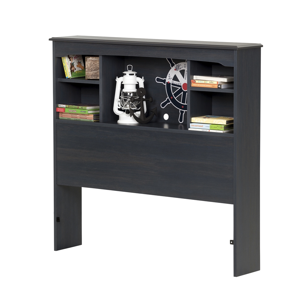South Shore Aviron Twin Bookcase Headboard (39''), Blueberry. Picture 6