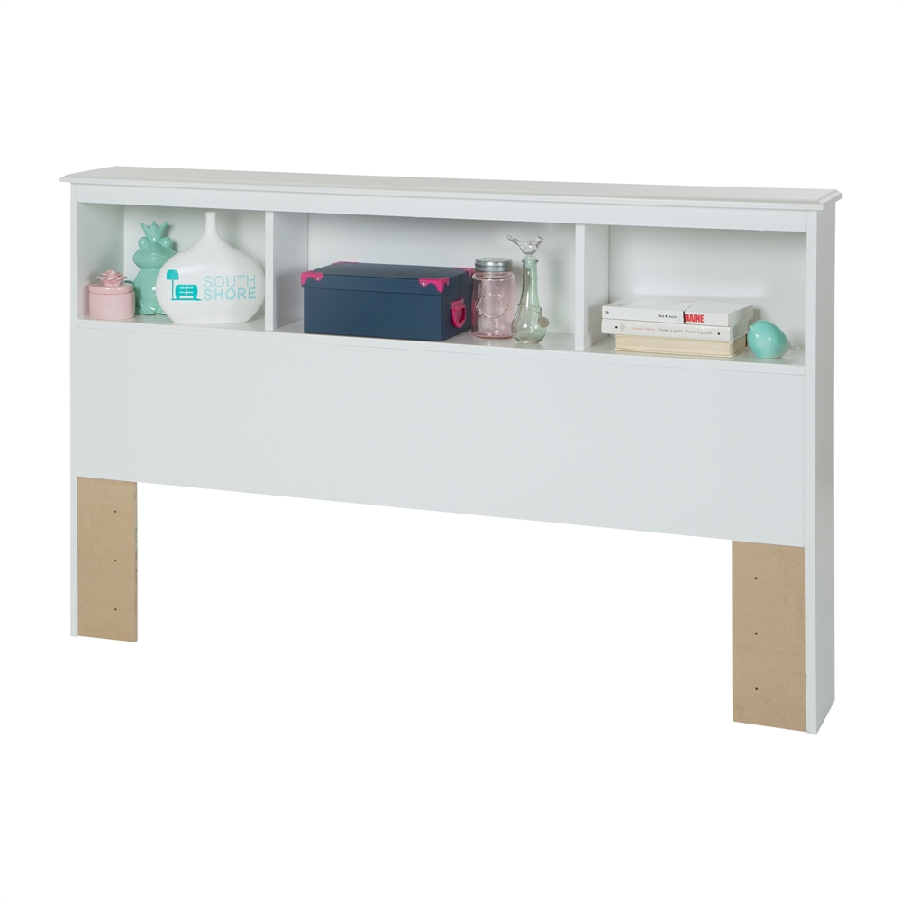 South Shore Crystal Full Bookcase Headboard (54''), Pure White. Picture 6