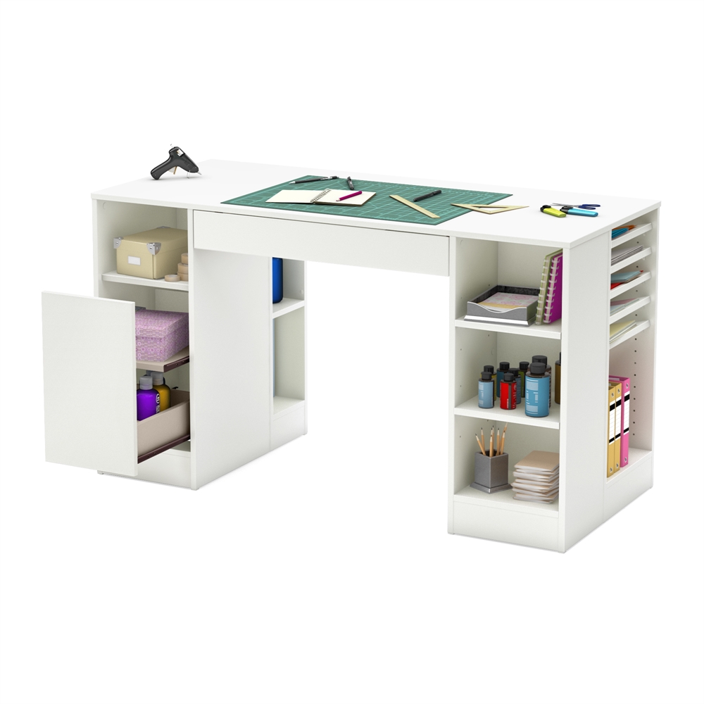 South Shore Crea Craft Table, Pure White. Picture 2