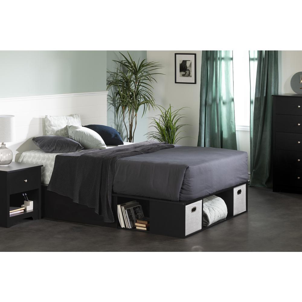 Vito Storage Bed, Pure Black. Picture 4