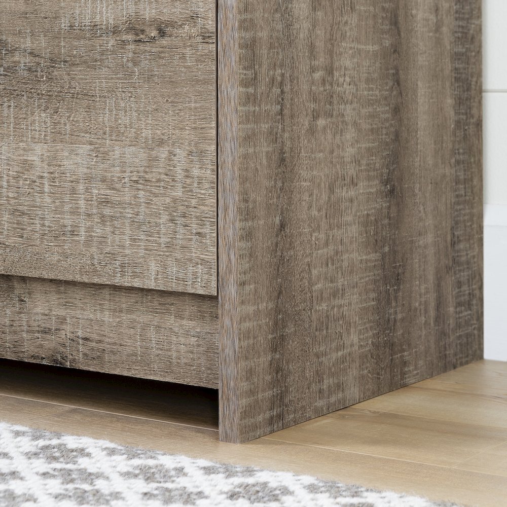 Tassio 6-Drawer Double Dresser, Weathered Oak, W52 x D19 x H31.25. Picture 4