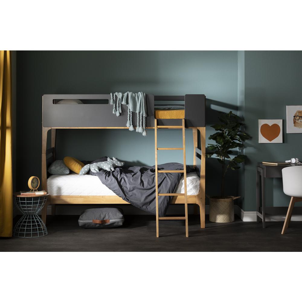Bebble Modern Bunk Beds, Natural and Gray. Picture 2
