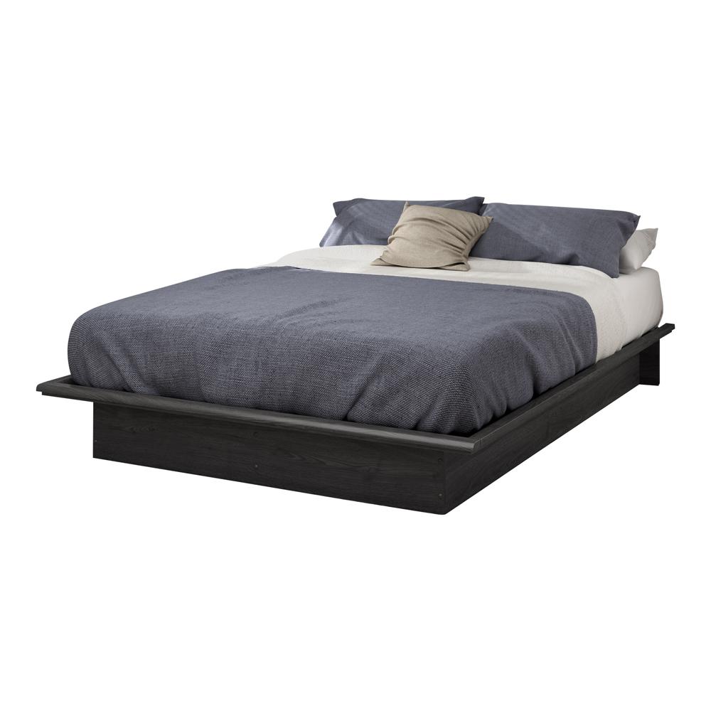 Step One Platform Bed, Gray Oak. Picture 1