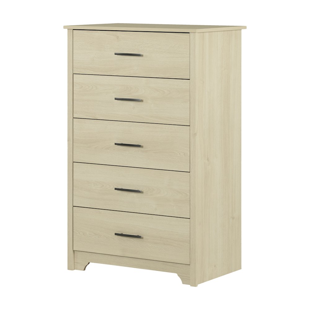 Fusion 5-Drawer Chest, Bleached Oak. Picture 1
