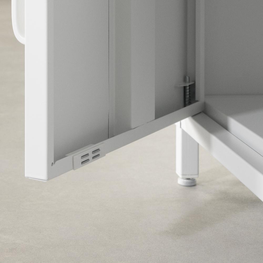 Sweedi Metal 1-Door Nightstand, White. Picture 4