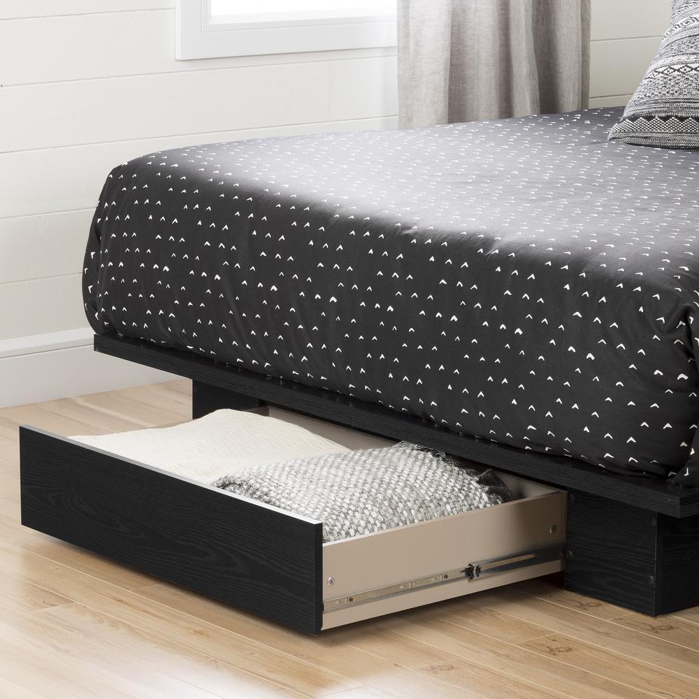 Holland Platform Bed with drawer, Black Oak. Picture 2