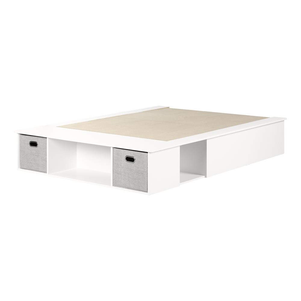 Vito Storage Bed, Pure White. Picture 1