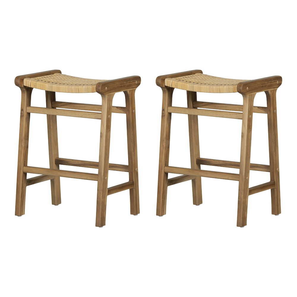 Balka Stool, Set of 2, Rattan and Natural. Picture 1