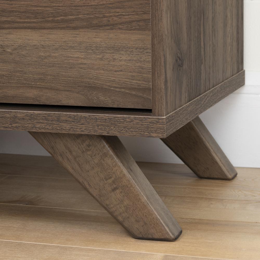 Flam 7-Drawer Double Dresser, Natural Walnut and Matte Black. Picture 3