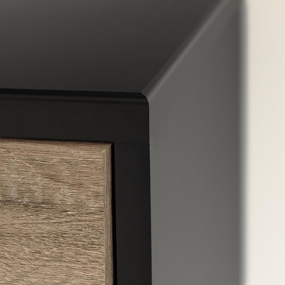 Arlen 4-Drawer Chest, Weathered Oak and Matte Black. Picture 4