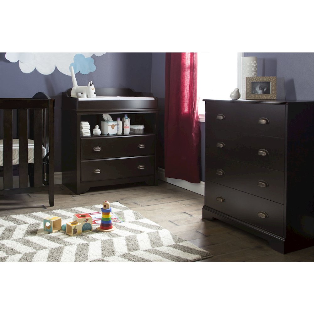 South Shore Fundy Tide Changing Table, Espresso. Picture 2