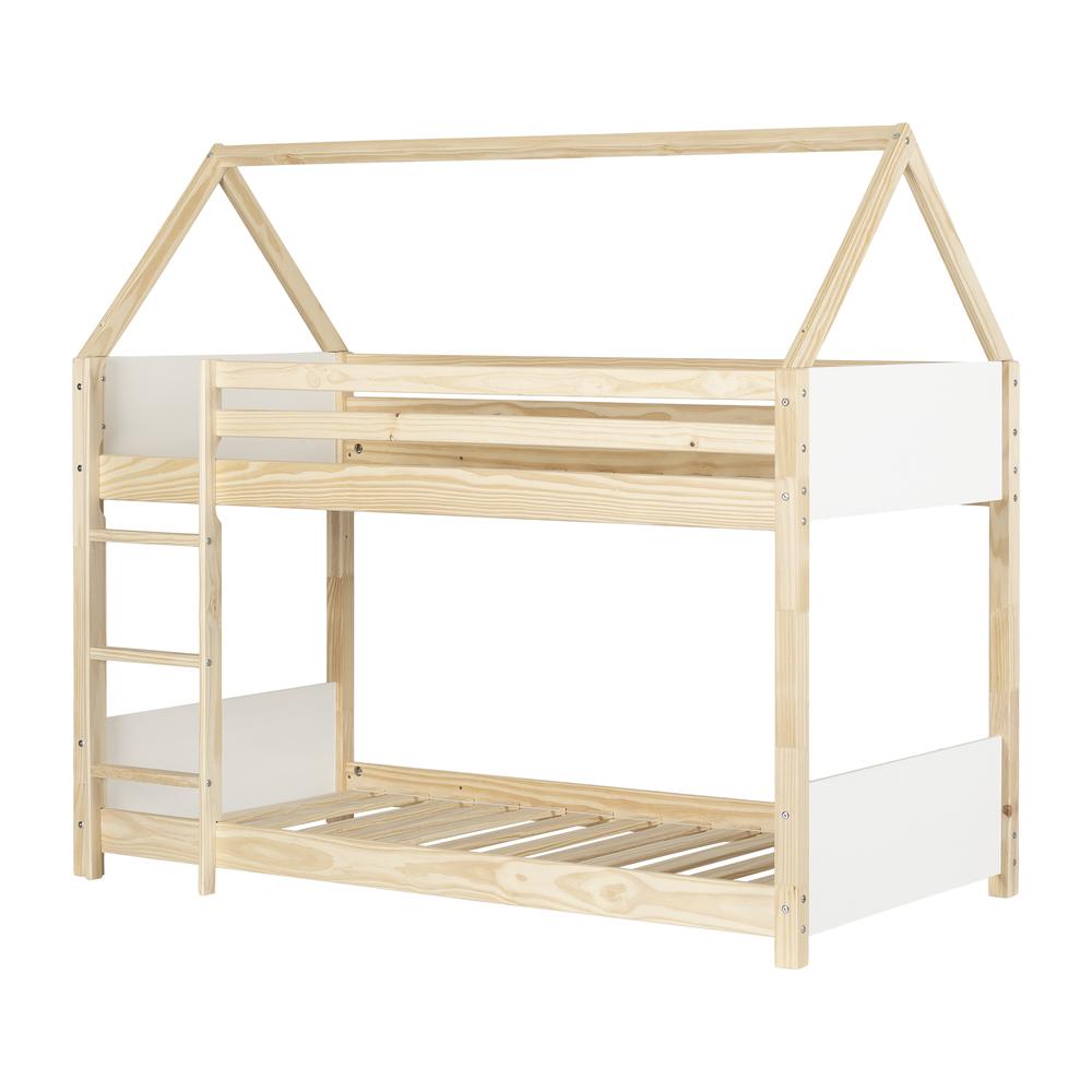 Sweedi House Bunk Beds, Natural Wood. Picture 1