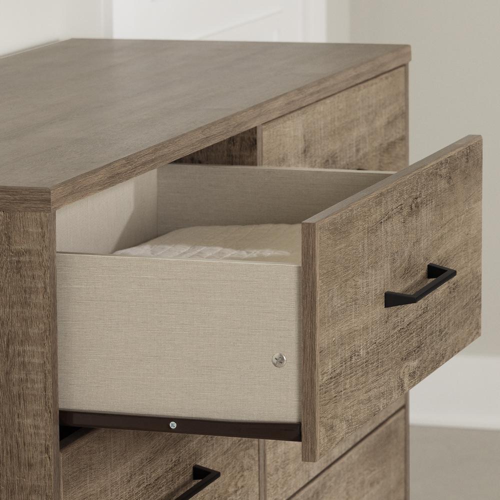 Arlen 6-Drawer Double Dresser, Weathered Oak. Picture 3
