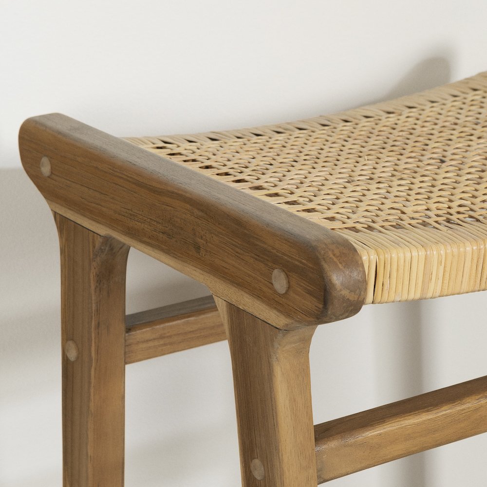 Balka Stool, Set of 2, Rattan and Natural. Picture 4