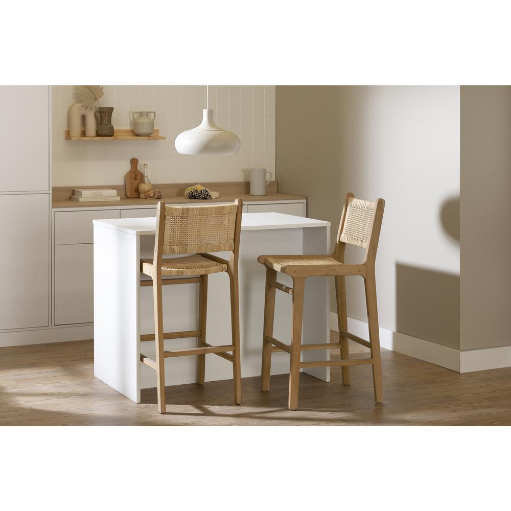 Balka Rattan Bar Stool, Set of 2, Rattan. Picture 2