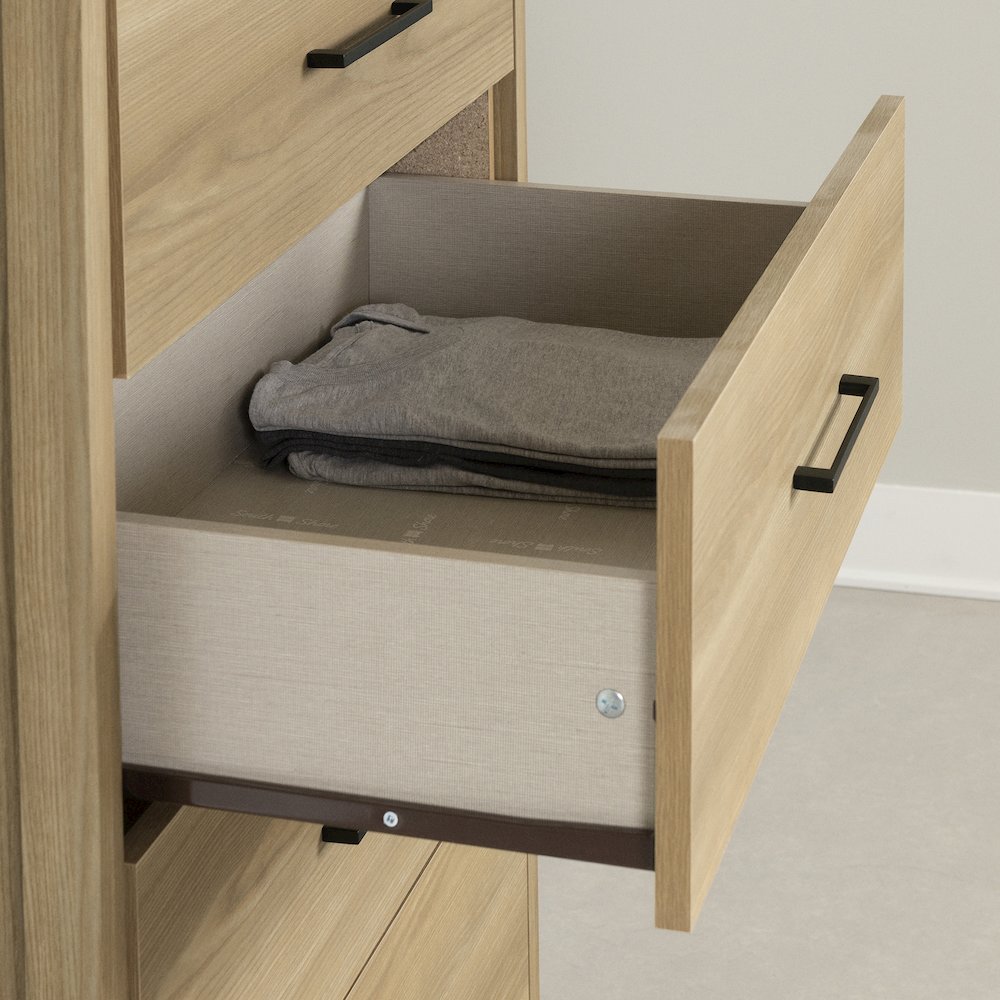 Gravity 5-Drawer Chest, Natural Ash. Picture 3