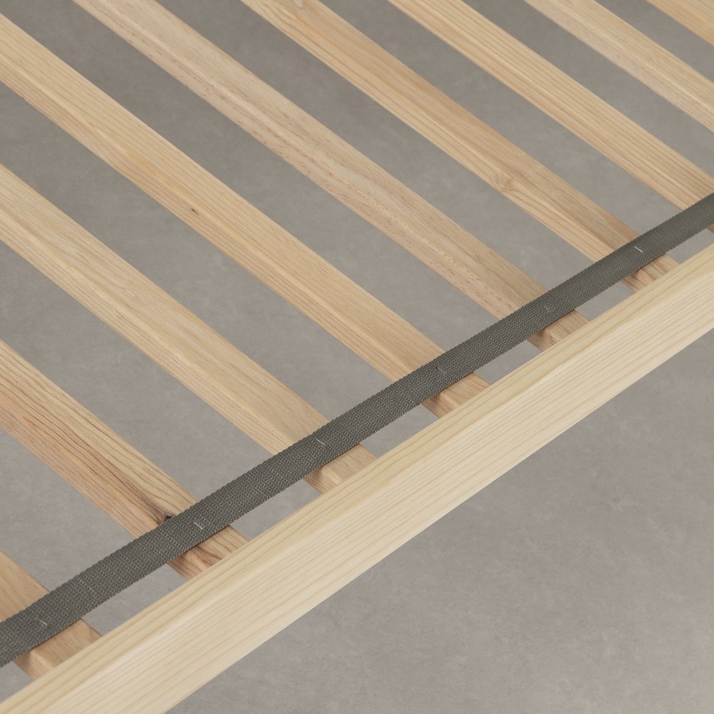Sweedi Wooden Bed, Natural Wood. Picture 3