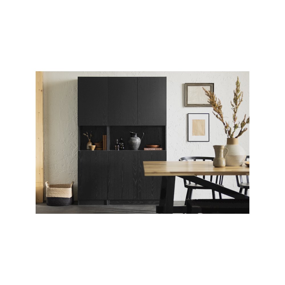 Arum 2-Door Storage Cabinet, Black Oak. Picture 2
