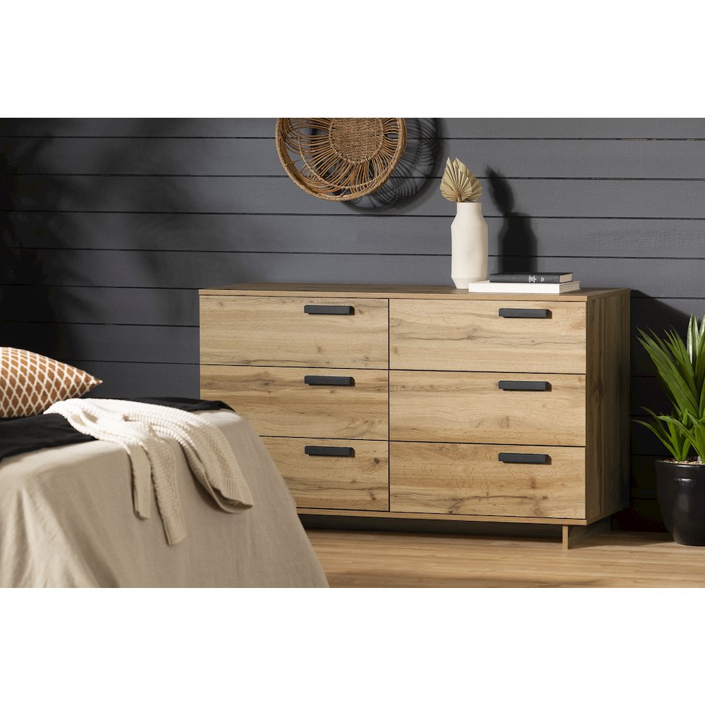 Cavalleri 6-Drawer Dresser, Nordik Oak. Picture 2