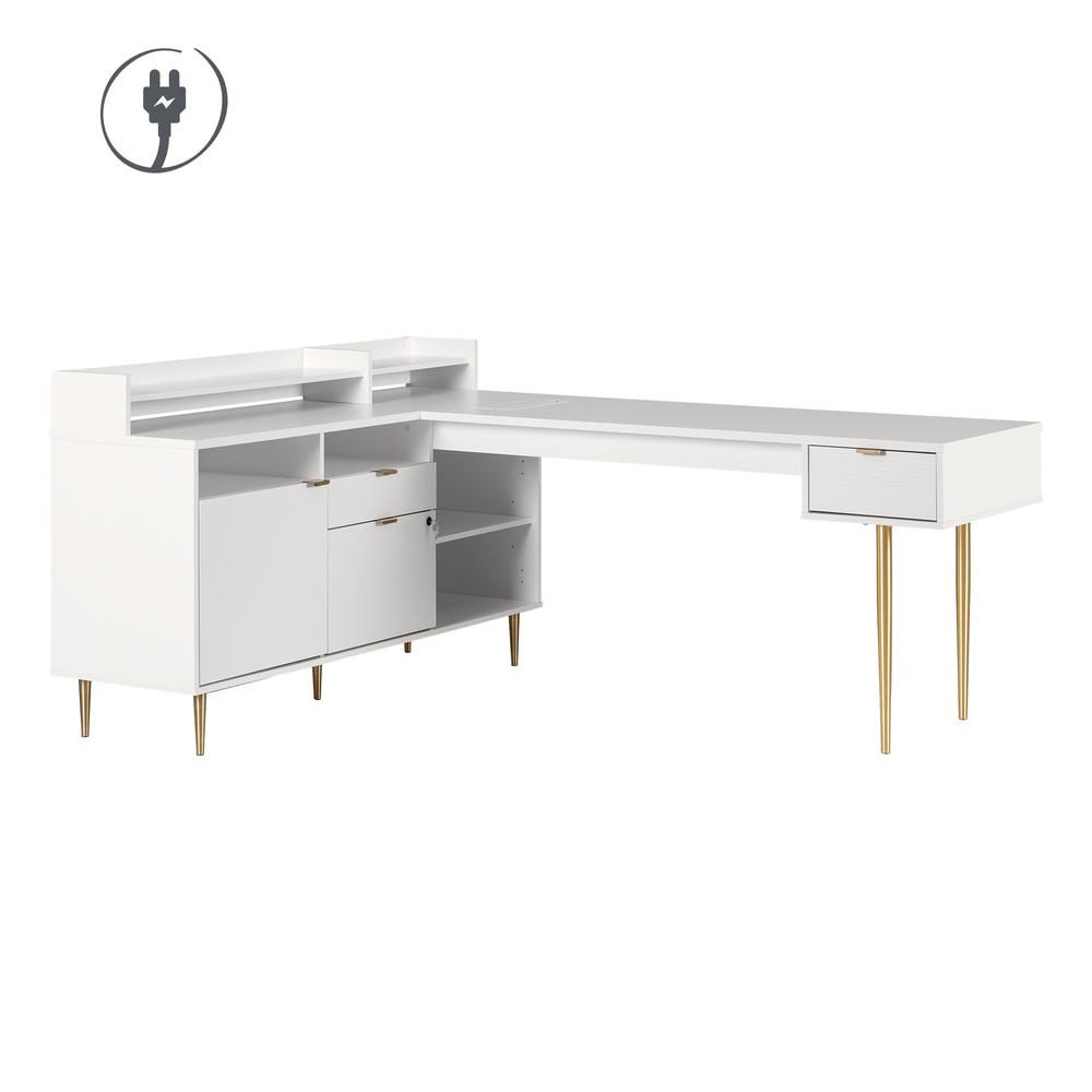 Koryn Desk, Pure White. Picture 1