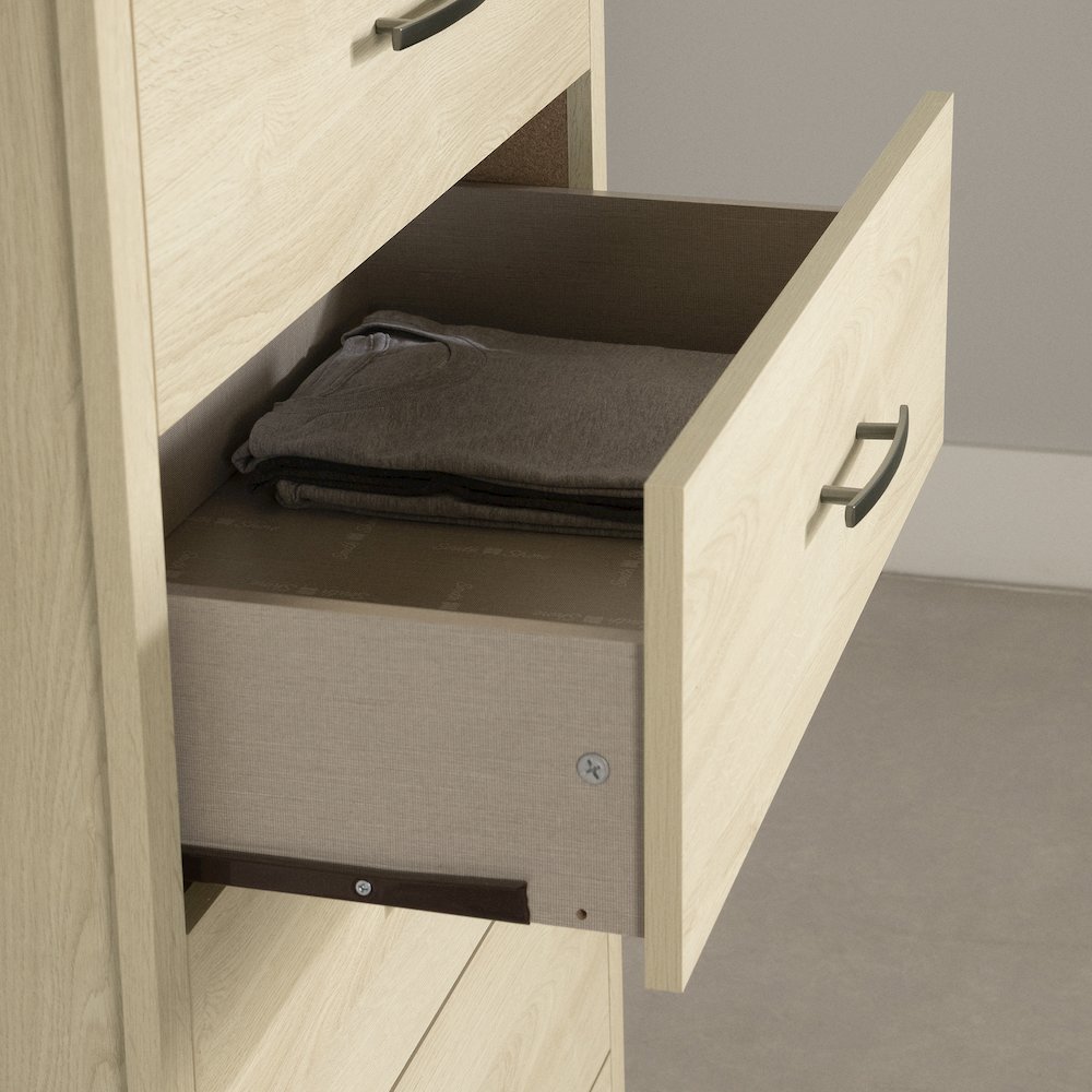 Fusion 5-Drawer Chest, Bleached Oak. Picture 3