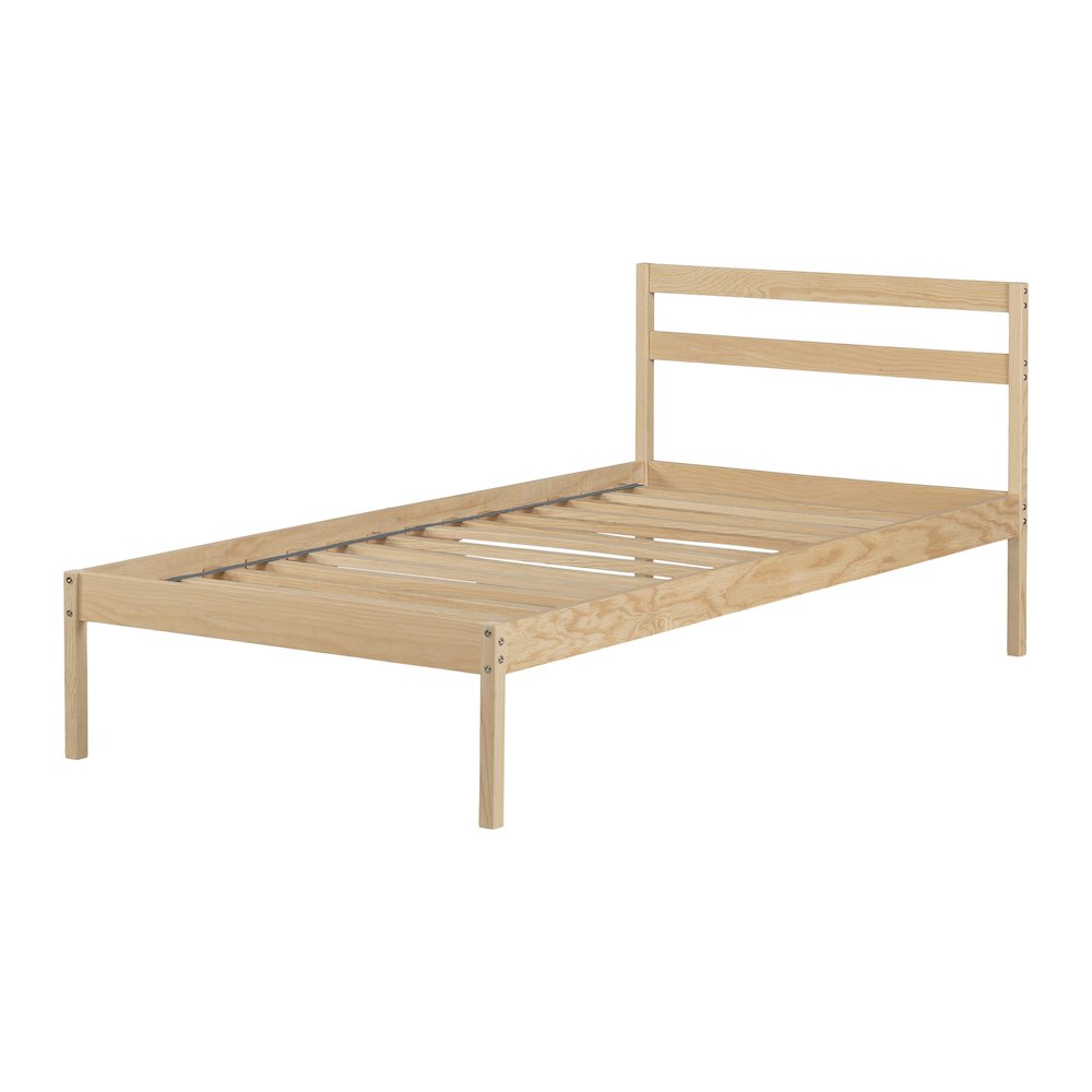Sweedi Wooden Bed, Natural Wood. Picture 1