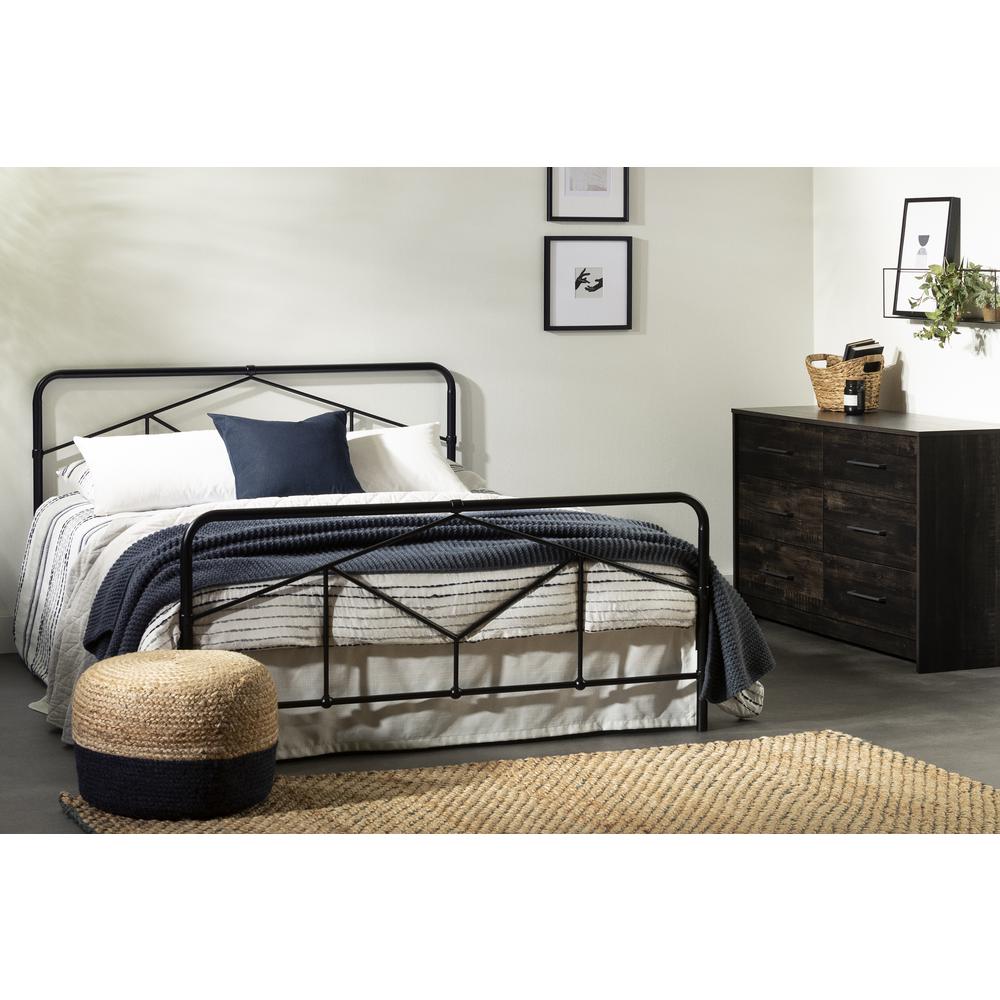 Londen 6-Drawer Double Dresser, Rubbed Black. Picture 2