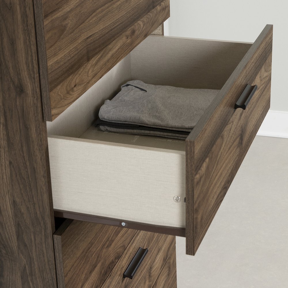 Musano 5-Drawer Chest, Natural Walnut. Picture 3