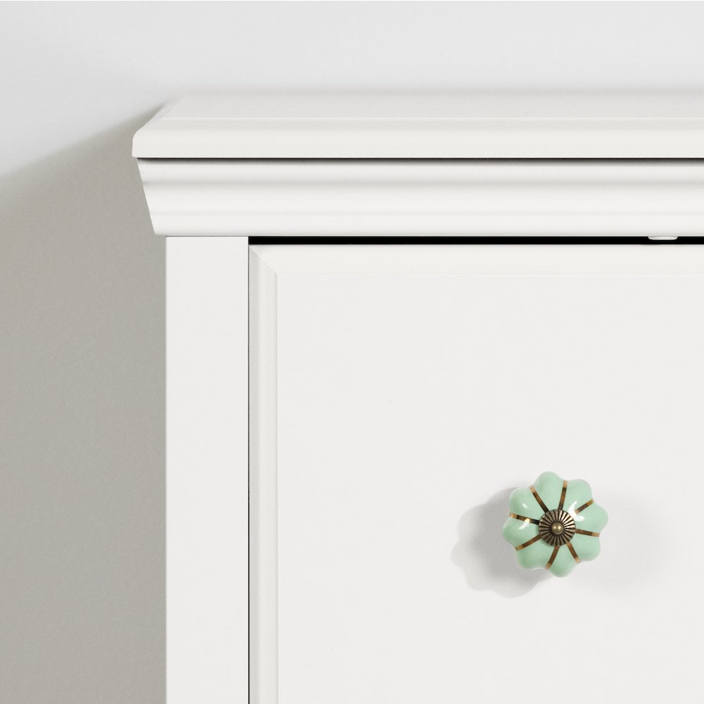 Balka 3-Drawer Dresser with Baskets, Pure White. Picture 5
