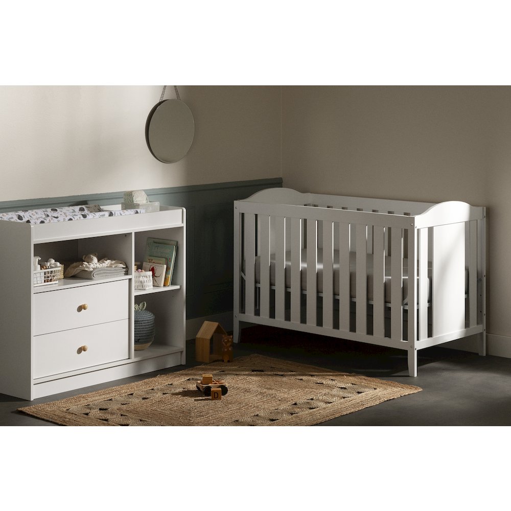 Sweedi Baby Crib, Pure White. Picture 2