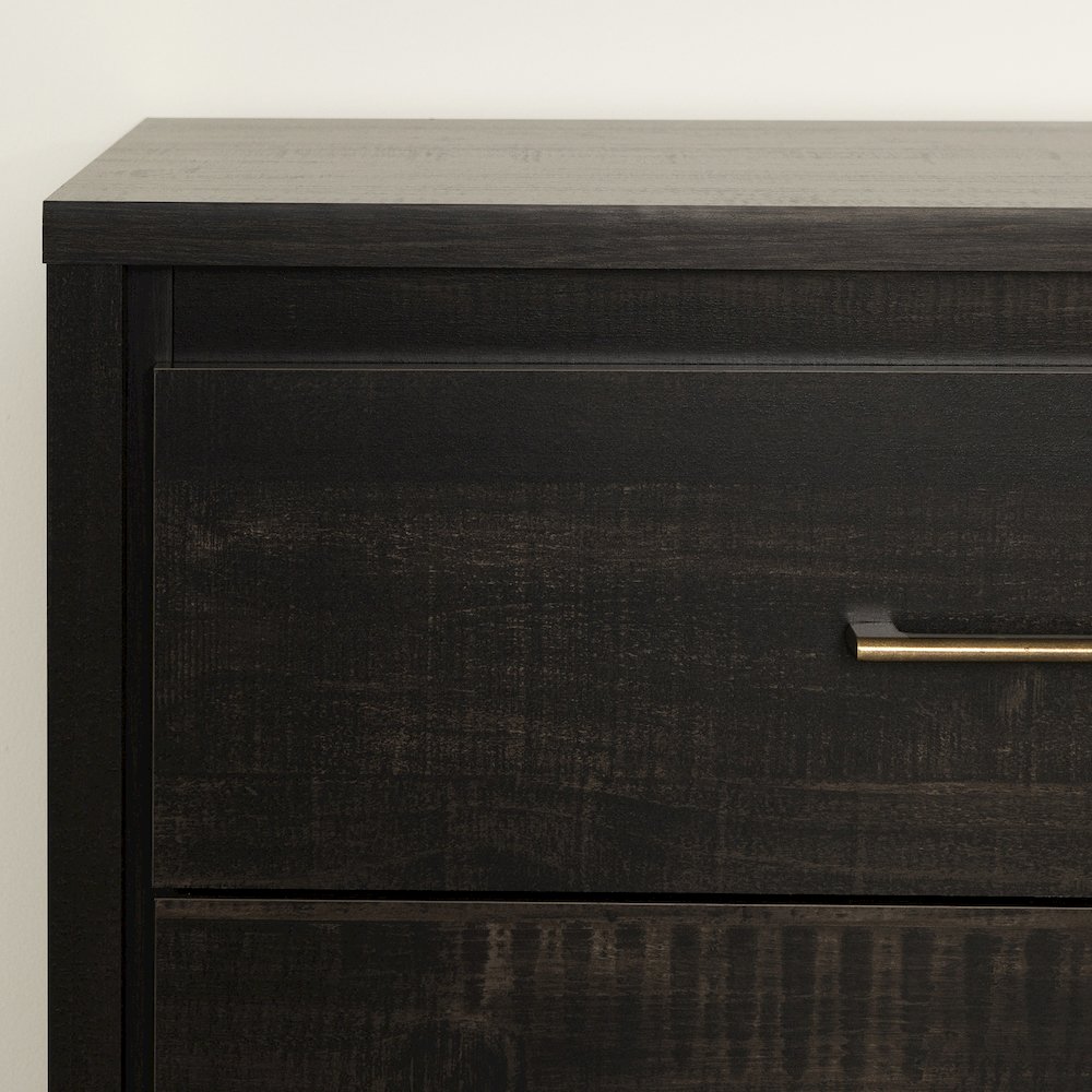Gravity 6-Drawer Double Dresser, Rubbed Black. Picture 4