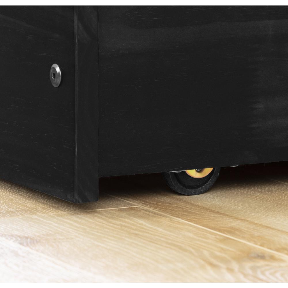 Fakto Bunk Beds and Rolling Drawers Set, Matte Black. Picture 4
