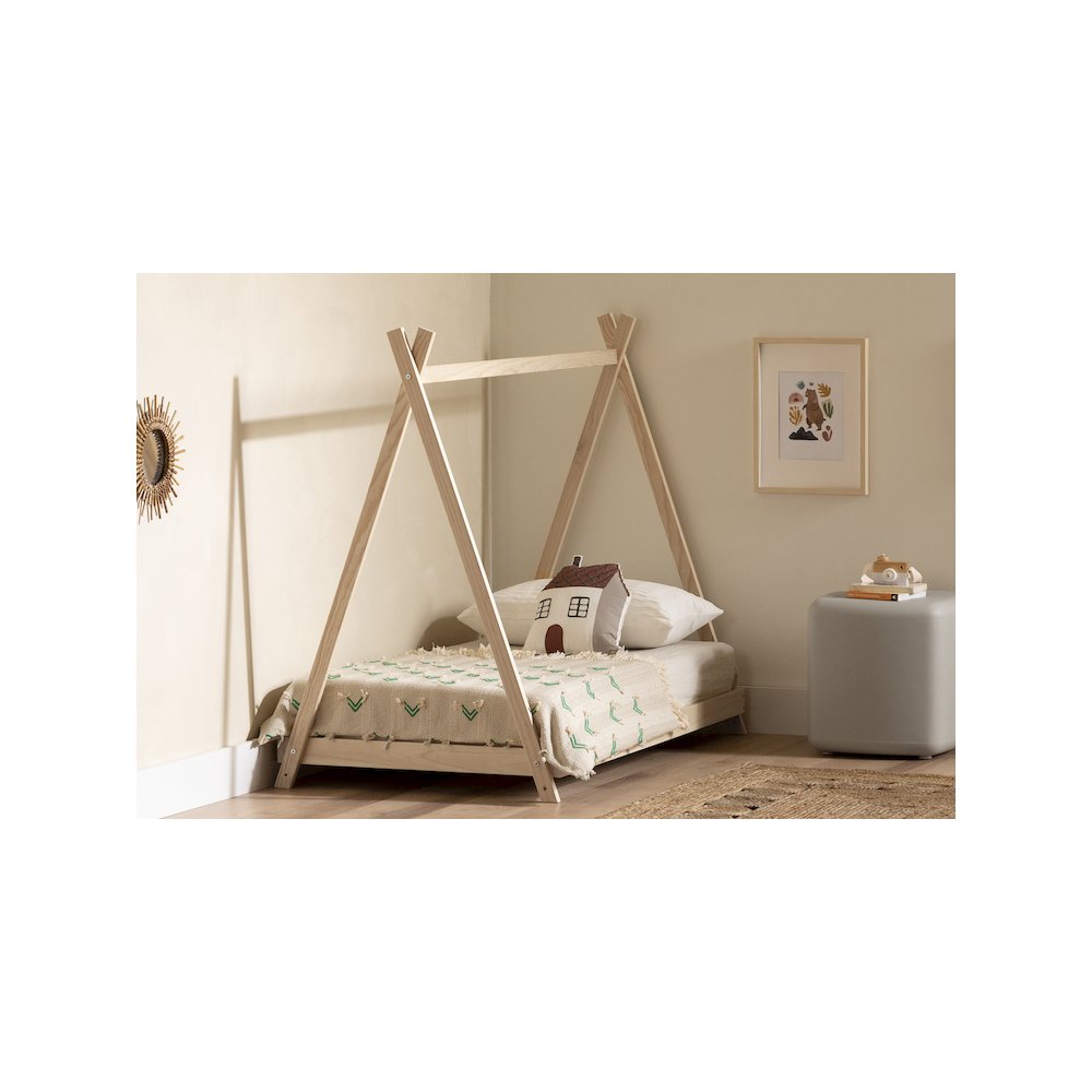 Sweedi Bed, Natural Wood. Picture 2