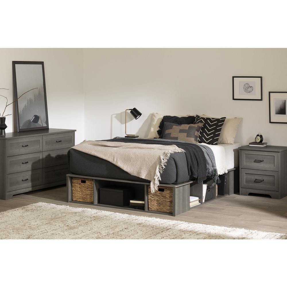 Prairie Storage Bed with Baskets, Gray Maple. Picture 2