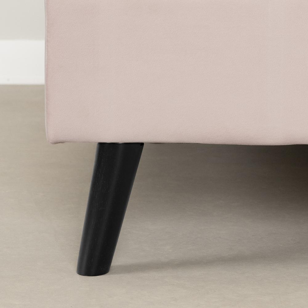 Maliza Upholstered Complete Platform Bed in Pale Pink. Picture 5