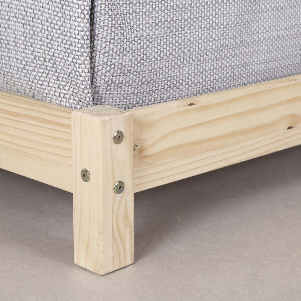 Sweedi Bed with House Frame Headboard, Natural. Picture 4