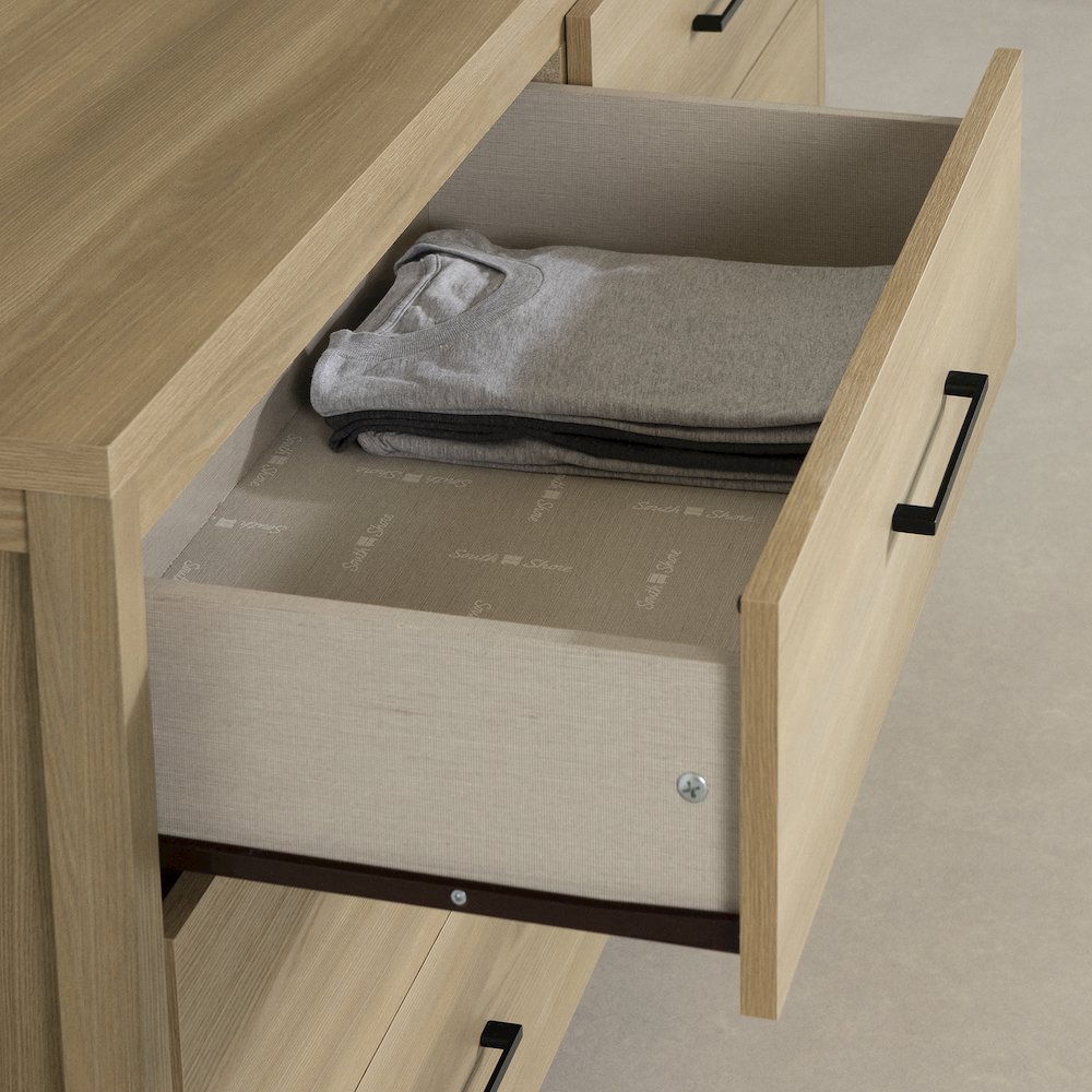 Gravity 6-Drawer Double Dresser, Natural Ash. Picture 3