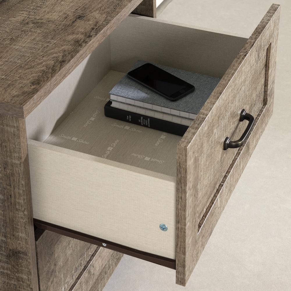 Prairie 2-Drawer Nightstand, Weathered Oak. Picture 3
