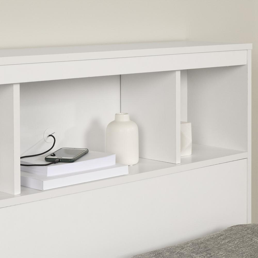 Summertime Bookcase Headboard, Pure White. Picture 4