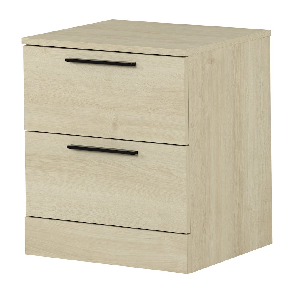 Step One Essential Nightstand, Bleached Oak. Picture 1