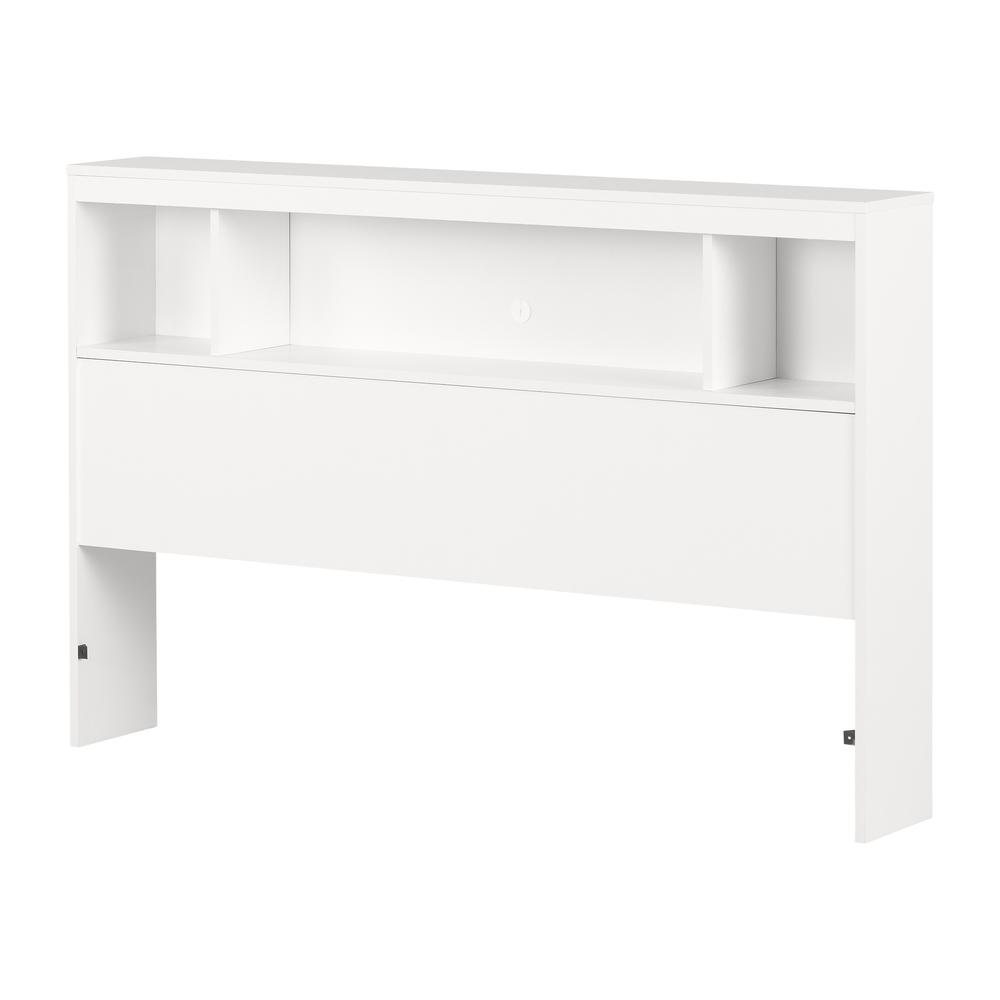 Fusion Bookcase Headboard, Pure White. Picture 1