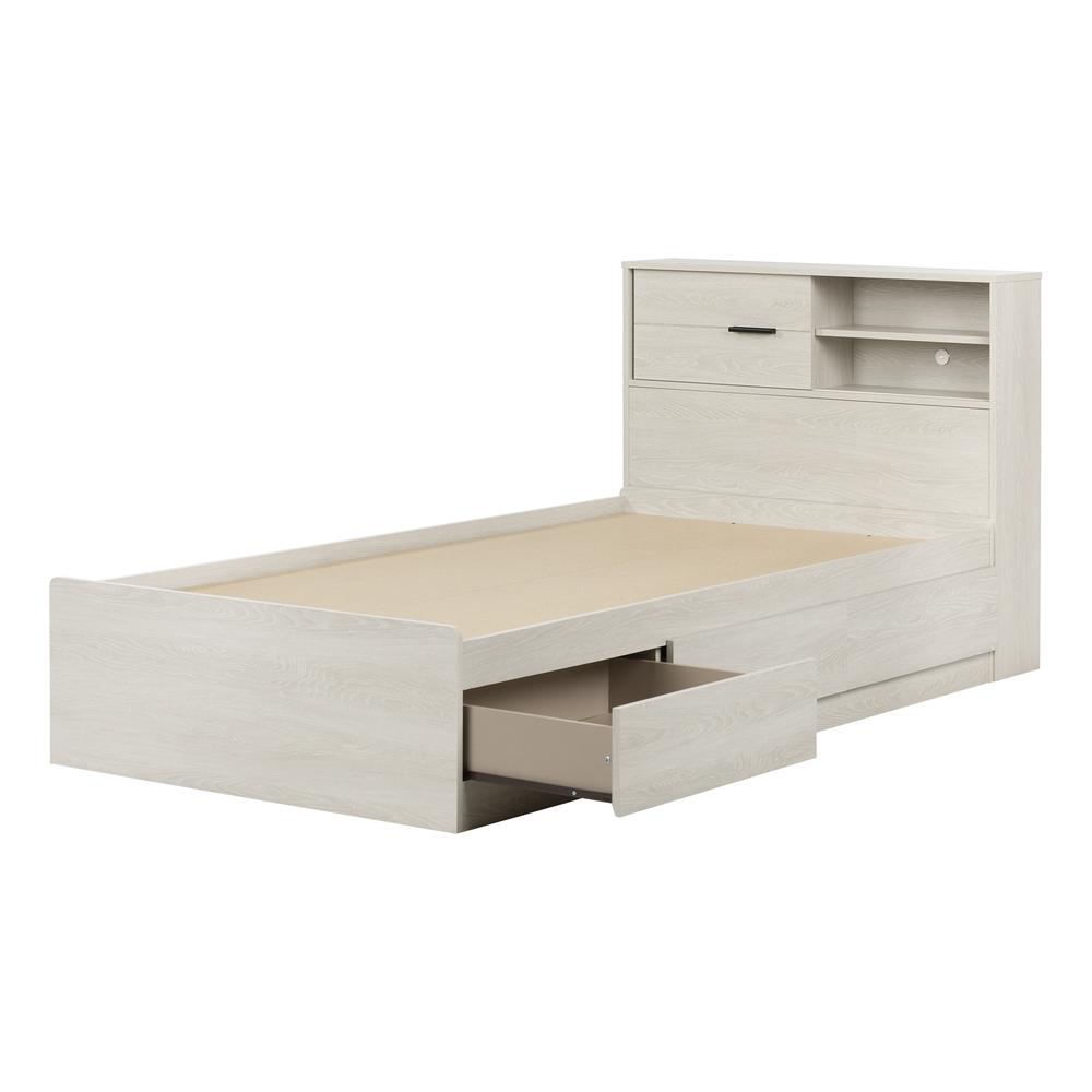 Fynn Bed and Headboard Set, Winter Oak. Picture 1