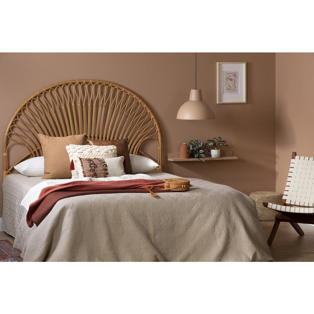 Balka Rattan Wall-Mounted Headboard - Rattan. Picture 2