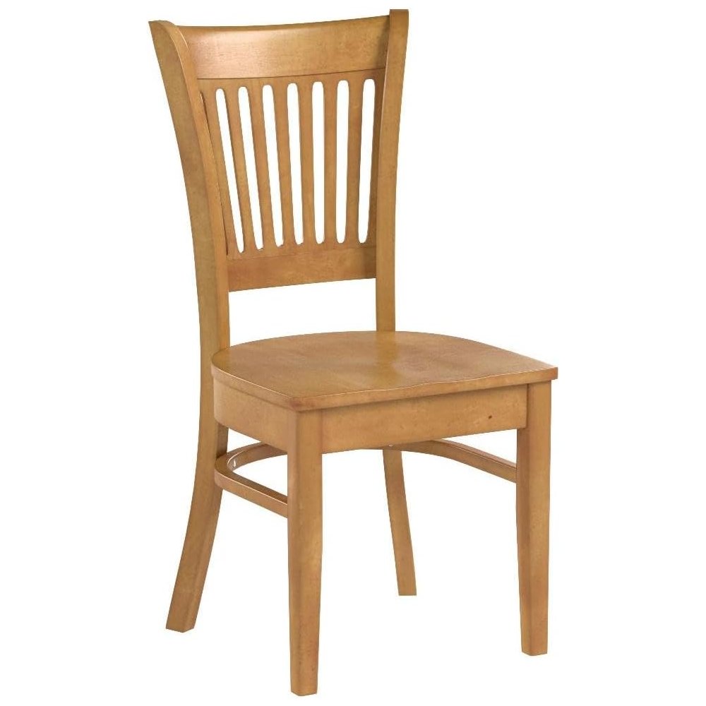 Vancouver Wood Seat Kitchen dining Chairs in Oak Finish, Set of 2. Picture 2