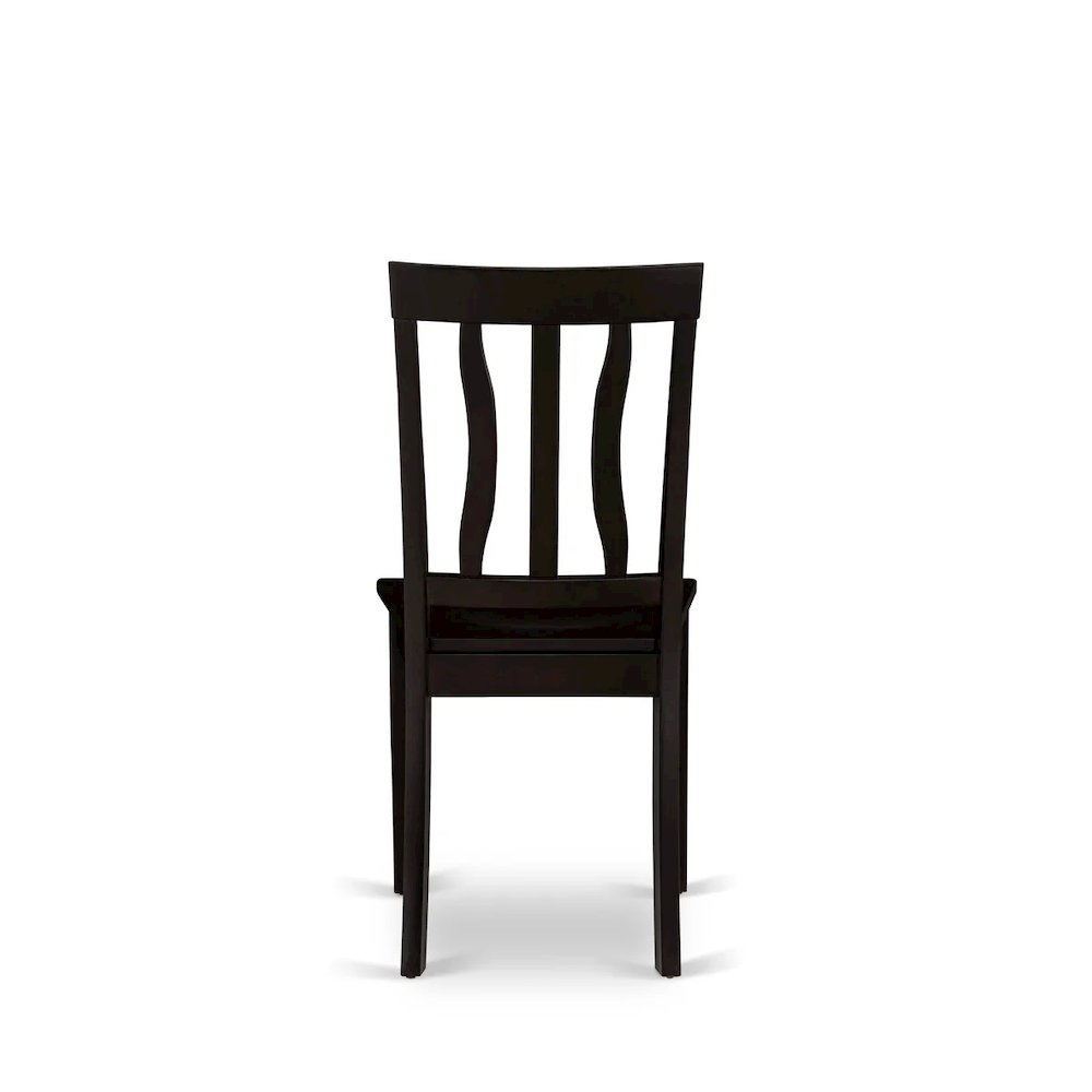 Antique Dining Room Chairs - Slat Back Wooden Seat Chairs, Set of 2. Picture 6