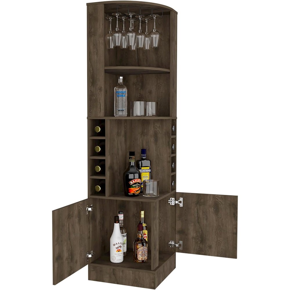 Syrah Bar Cabinet Dark Brown MDF. Picture 2