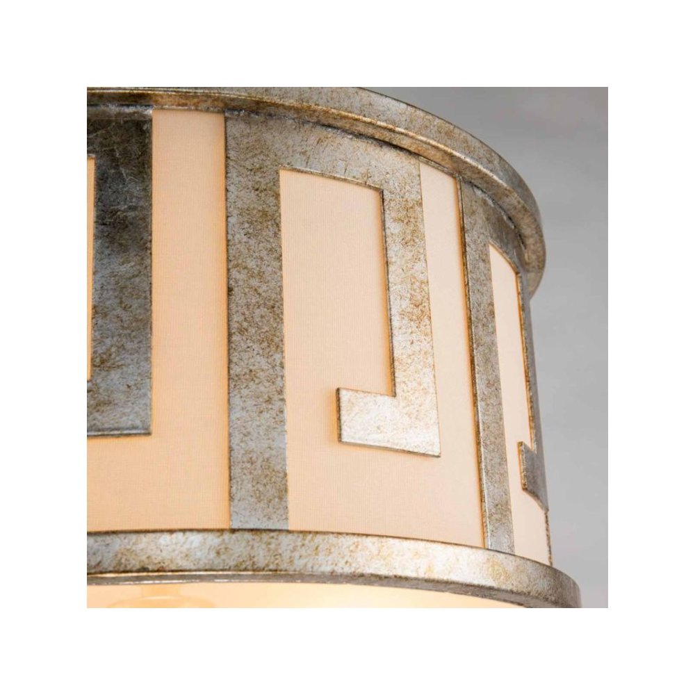 Lemuria 2 Light Medium Pendant - Lacquered Black Gold, Ivory Shade. Picture 2