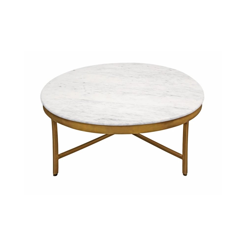 Orlando Marble Top Coffee Table in Ivory. Picture 2